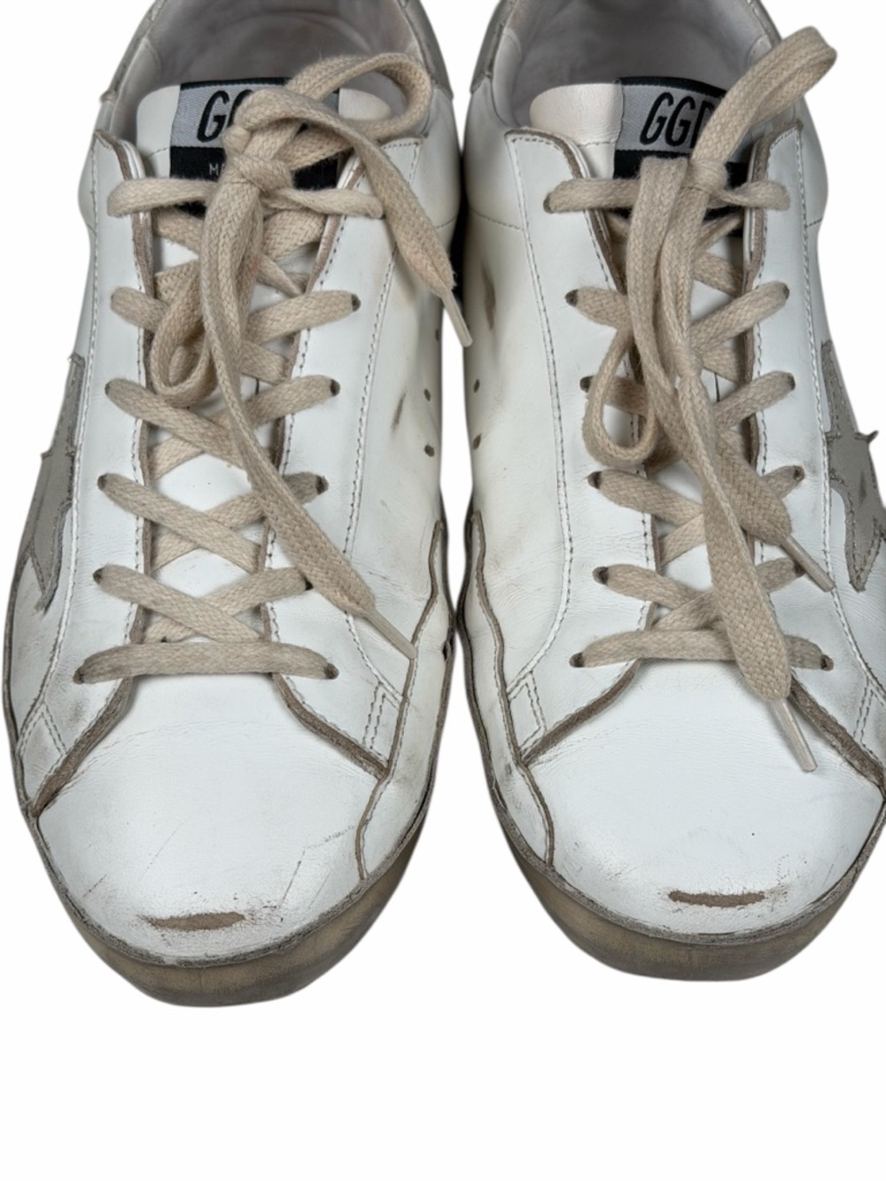 Golden Goose GGDB Superstar Sneakers EU 41, US- M8, W11 White Leather Distressed - Picture 3 of 12
